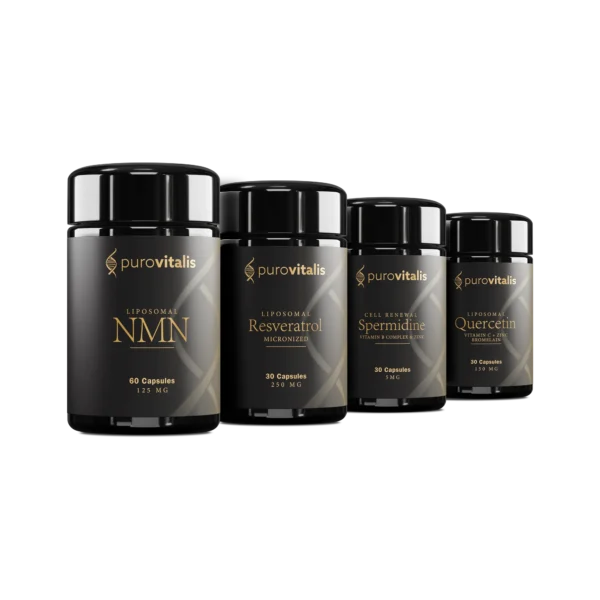 Pacchetto Max Longevity, 30 dosi, contenente NMN liposomiale, resveratrolo, quercetina e spermidina. Acquista oggi stesso