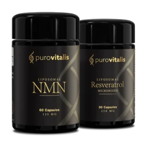 Lot NMN + resvératrol, le lot « longévité » le plus populaire de Purovitalis.