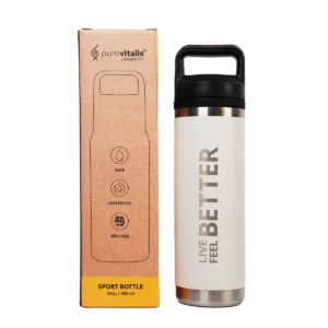 bouteille d'eau blanche Purovitalis