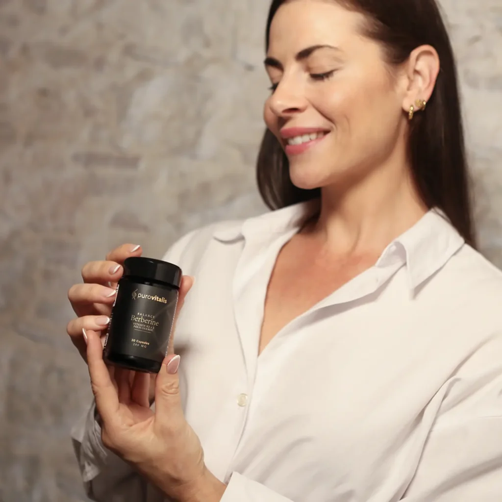 Complemento «Berberine Balance» con dihidroberberina, que incluye cromo, policosanol y vitamina K2.