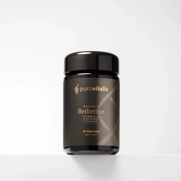 Image shows bottle of Berberine Balance 30 capsules 200mg