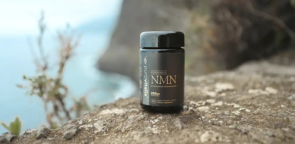 Purovitalis liposomale NMN-fles met 60 capsules op Cliff