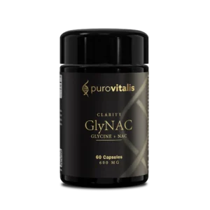 Les gélules GlyNAC de Purovitalis associent la L-glycine et la NAC dans un seul complément alimentaire.