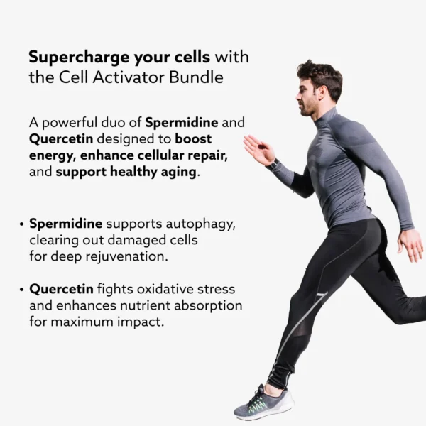 Lista de beneficios del paquete activador celular de quercetina y espermidina